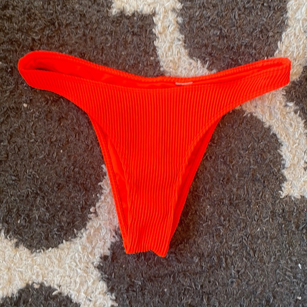 Bright Orange Hollister, super cheeky ribbed bottoms